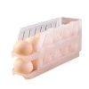 Household plastic egg storage box, multi-layer folding refrigerator, side door egg rack, 24-piece anti-drop egg tray, egg rack Item Picture